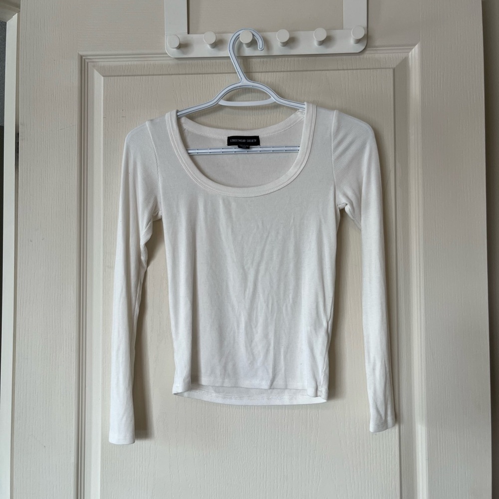 Women's Cream Long Sleeve Top